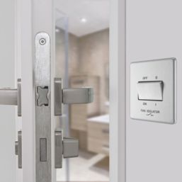 LAP  10A 1-Gang 3-Pole Fan Isolator Switch Brushed Stainless Steel