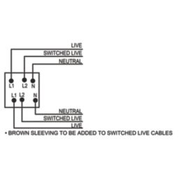 LAP  10A 1-Gang 3-Pole Fan Isolator Switch Brushed Stainless Steel