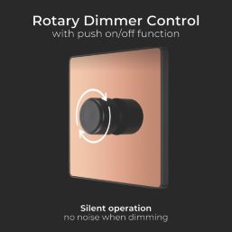 British General Evolve 1-Gang 2-Way LED Dimmer Switch  Copper with Black Inserts