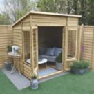 Forest Oakley 7' x 5' (Nominal) Pent Timber Summerhouse with Assembly