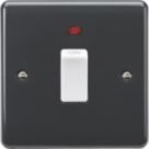 Knightsbridge Part M 20A 1-Gang DP Control Switch Anthracite with Neon