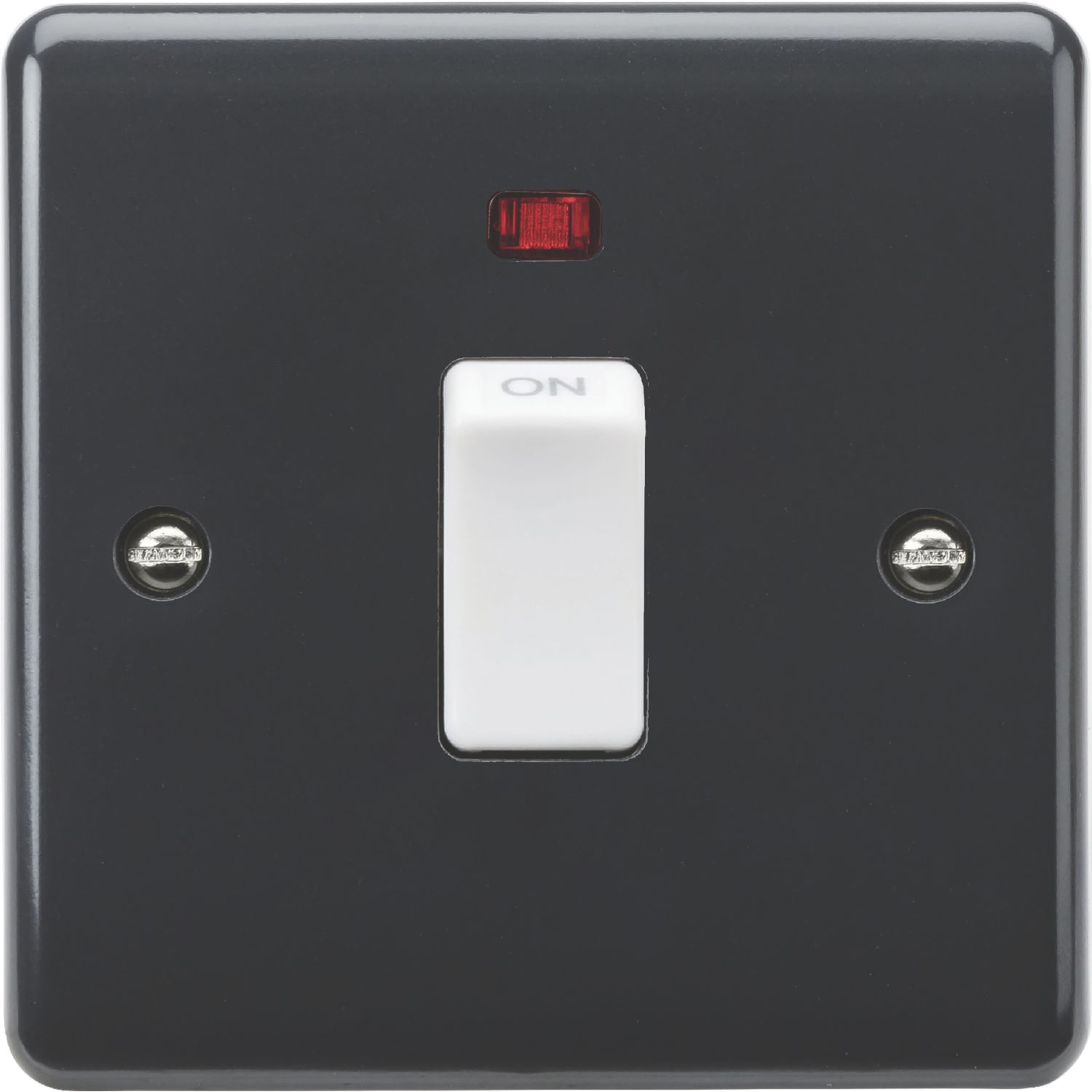 Knightsbridge Part M 20A 1-Gang DP Control Switch Anthracite with Neon (902YA)