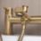 ETAL Juke Brushed Brass 112mm Deck Mounted Dual Control Manual Shower Mixer Tap