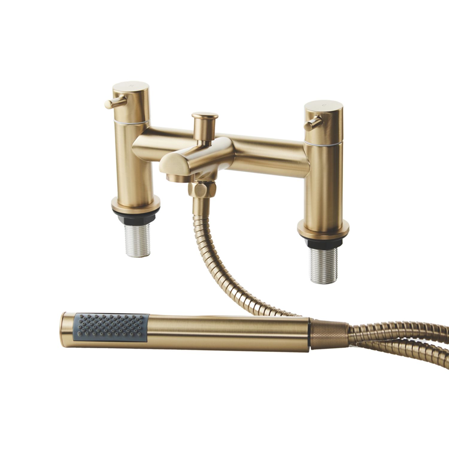 ETAL Juke Deck Mounted Bath Shower Mixer Tap Brushed Brass (902YU)