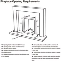 Focal Point Elysee Chrome Rotary Control Inset Gas Full Depth Fire 480mm x 180mm x 585mm