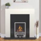 Focal Point Elysee Chrome Rotary Control Inset Gas Full Depth Fire 480mm x 180mm x 585mm