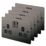 LAP  13A 2-Gang DP Switched Plug Sockets Black Nickel  with Black Inserts 5 Pack