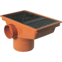 FloPlast Push-Fit Rectangular Grid Rec Hopper 110mm