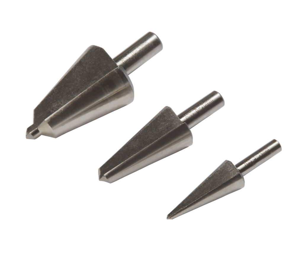 Erbauer Cone Drill Bits 3 14 8 20 16 30mm 3 Piece Set Screwfix