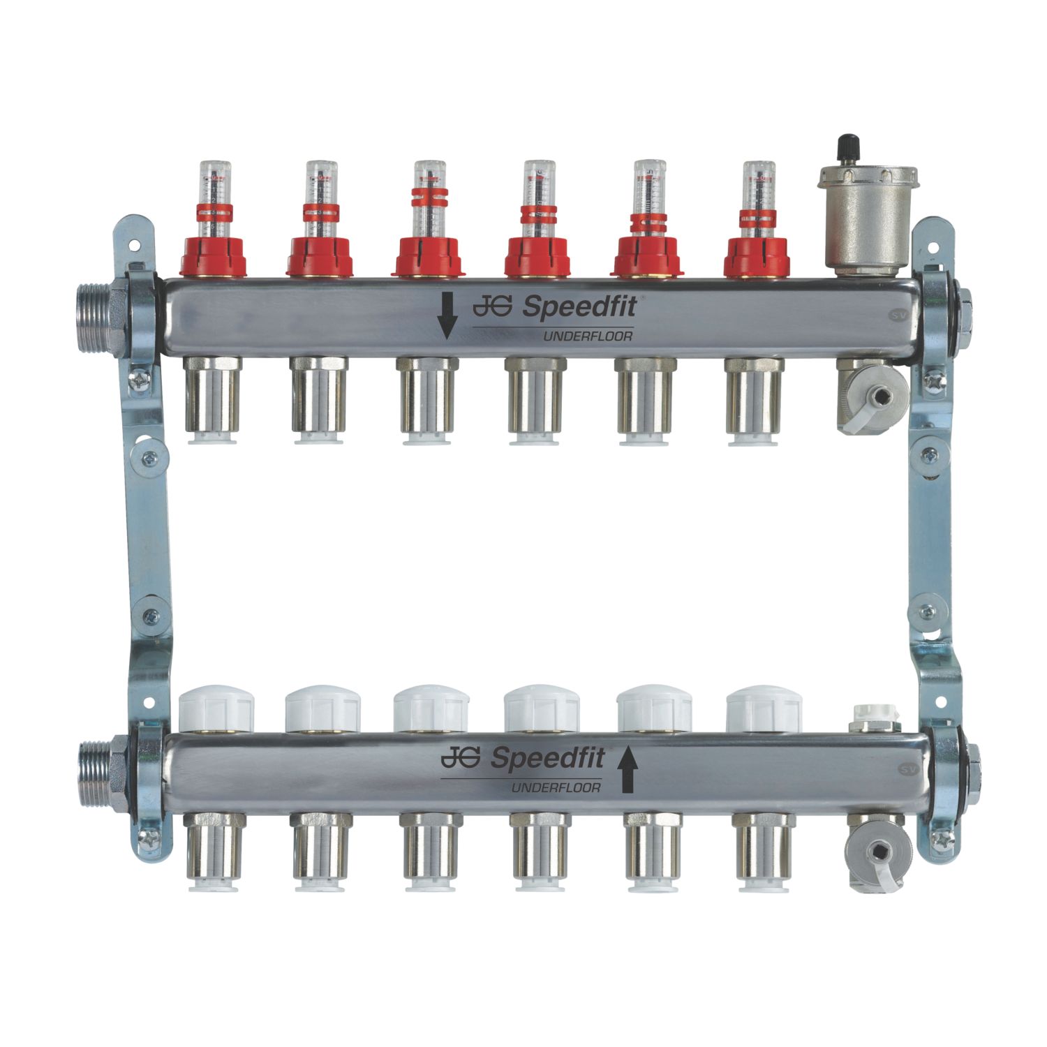 JG Speedfit 6 Port Manifold Set Chrome (9032D)