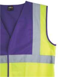 Pro RTX High Visibilty  Waistcoat Yellow / Purple Large 44" Chest