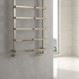 Reina Modal TRV 15mm x 15mm Bronze Corner & L/S Designer Thermostatic Radiator Valve & Lockshield