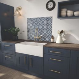 Laura Ashley Mr Jones Midnight Seaspray Kitchen Splashback 900mm x 750mm x 6mm