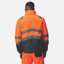 Regatta Pro Hi Vis Bomber Jacket Orange/Navy Large 48" Chest