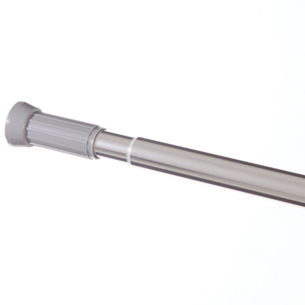 Straight Extendable Shower Curtain Rail Aluminium Chrome 7001200mm