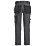Snickers 6271 Full Stretch Trousers Steel Grey / Black 38" W 32" L