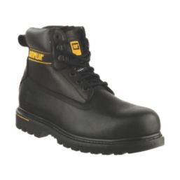 CAT Holton S3 Size 14  Black Water-Resistant Steel Toe Cap Safety Boots