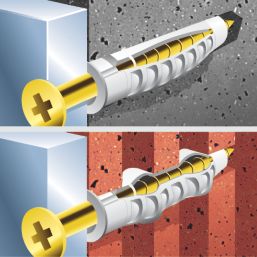 Fischer SX Plus Nylon Wall Plugs 8mm x 40mm 100 Pack