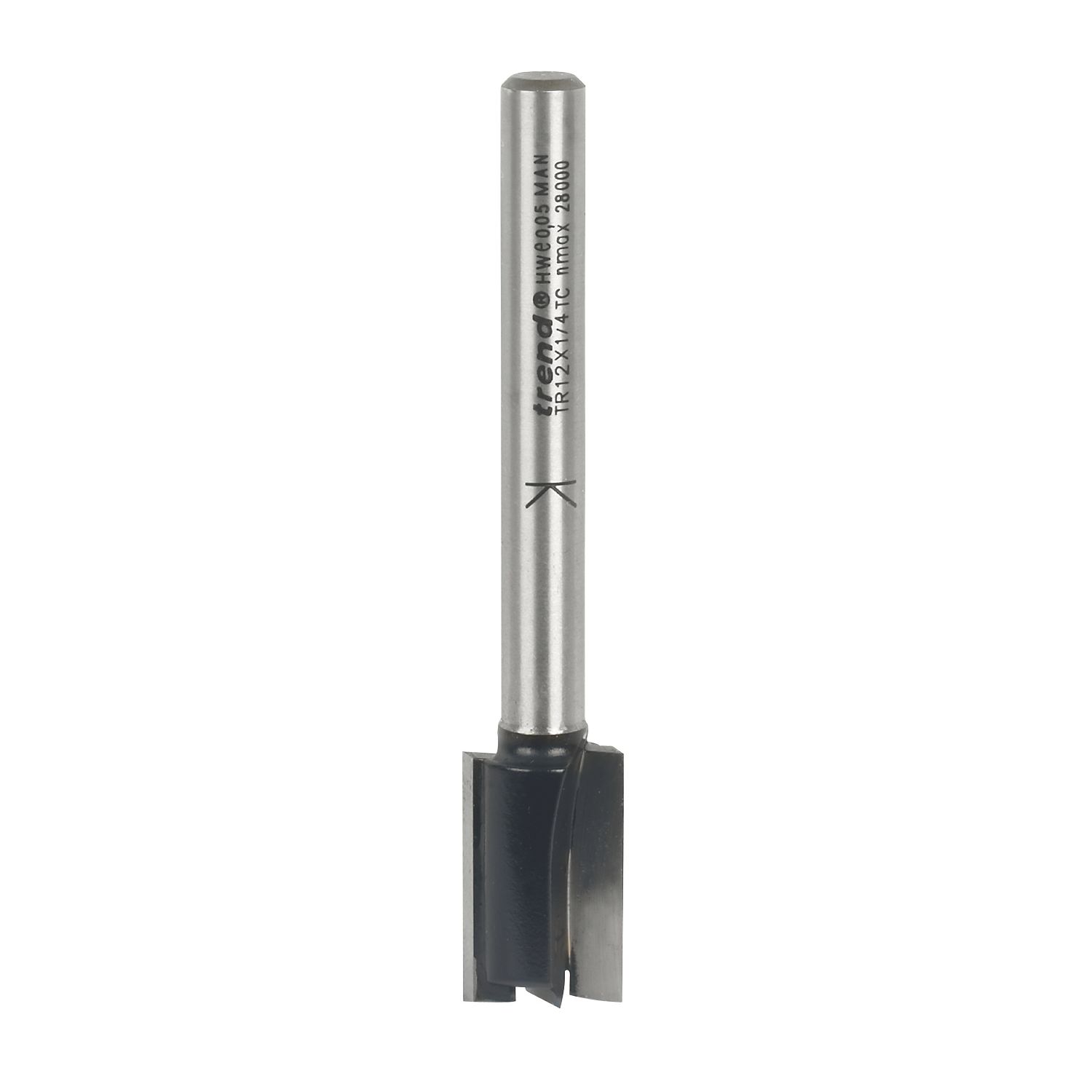 Trend TR12X1/4TC 1/4" Straight Long Reach Router Cutter 12mm x 19mm (90479)