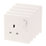 13A 1-Gang SP Switched Plug Socket White   5 Pack