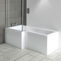 Vermont Shower Bath Left-Hand Acrylic No Tap Holes 1700mm
