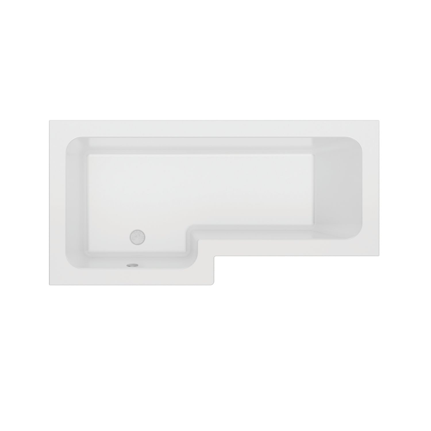 Vermont Shower Bath Left-Hand Acrylic No Tap Holes 1700mm (904AE)