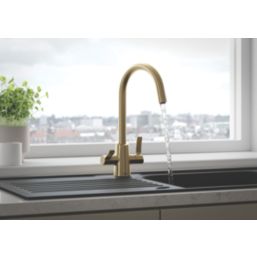 Bristan Acorn Mono Sink Mixer Tap Brushed Brass