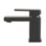 Highlife Bathrooms Fife Matt Black 137mm Cloakroom Lever Mono Basin Mixer Tap  With Clicker Waste
