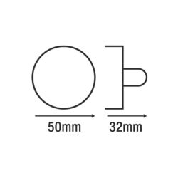 Smith & Locke  Standard Thumbturn Set Chrome / Brushed Nickel 50mm