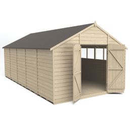 Forest  10' x 19' 6" (Nominal) Apex Overlap Timber Shed with Assembly
