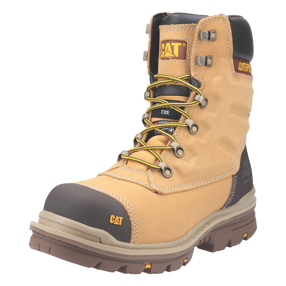 CAT Premier Size 9 Honey Waterproof Safety Boots