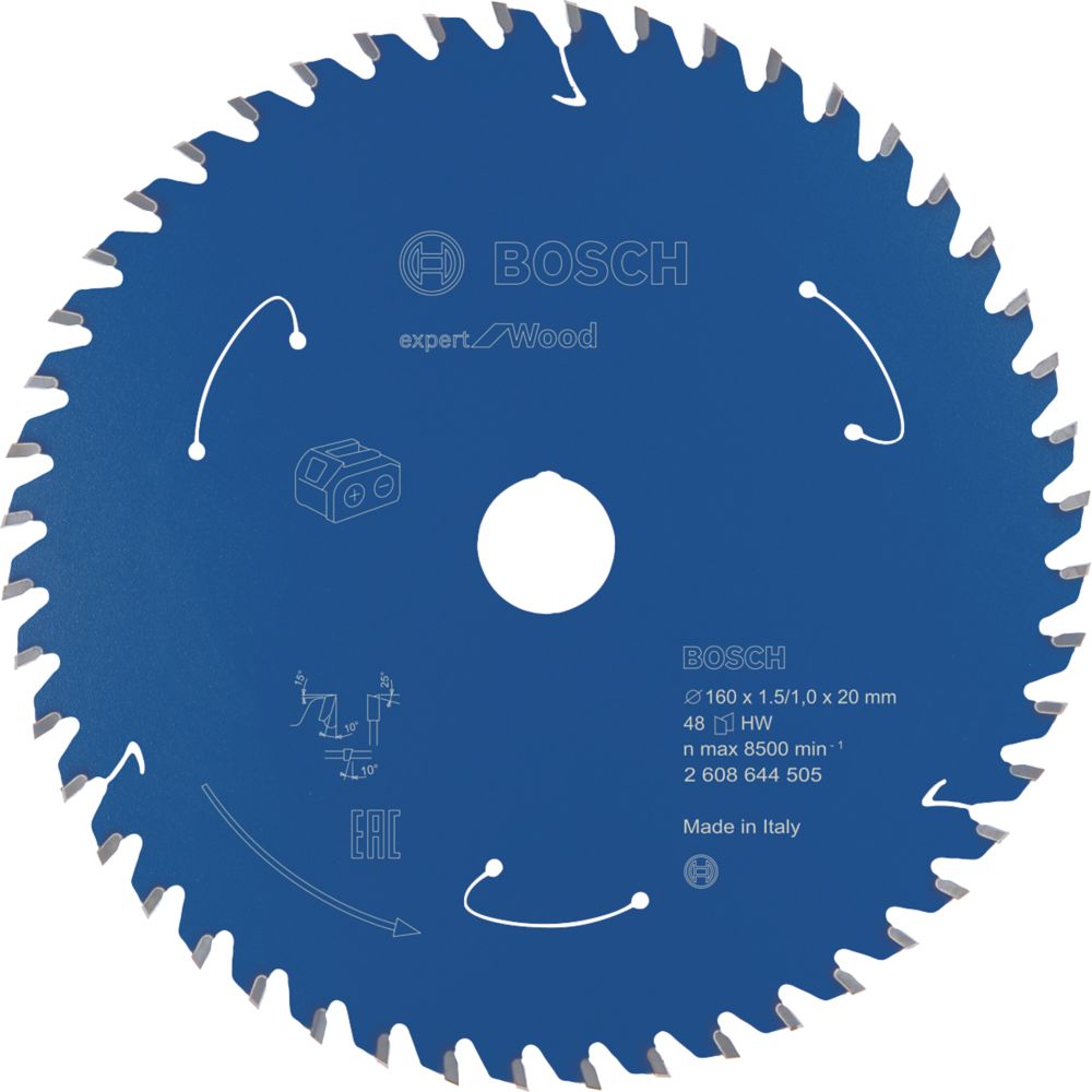 Bosch Expert Wood Circular Saw Blade 160mm x 20mm 48T Screwfix