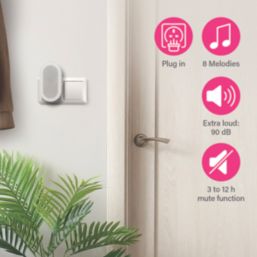 Byron DBY-23562BS  Plug-In Wireless Door Chime White