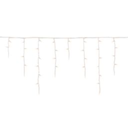 300 LED Indoor & Outdoor Very Warm White Icicle Christmas Lights 20.85m