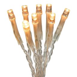 300 LED Indoor & Outdoor Very Warm White Icicle Christmas Lights 20.85m