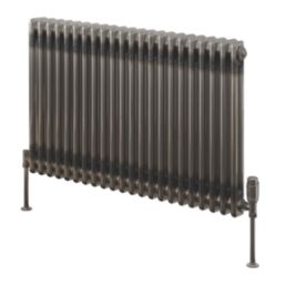 Reina 600mm x 1010mm 3272BTU Raw Metal Horizontal 2 Column Radiator