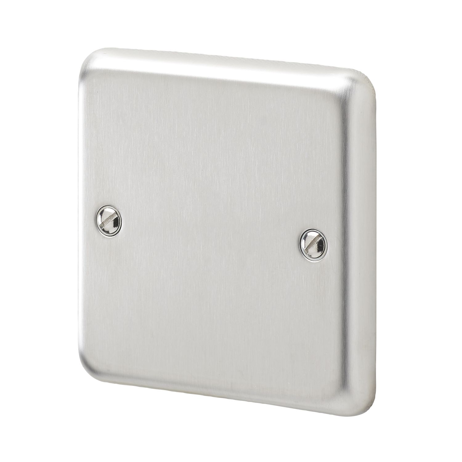 MK Contoura 1-Gang Blanking Plate Brushed Stainless Steel (904RG)