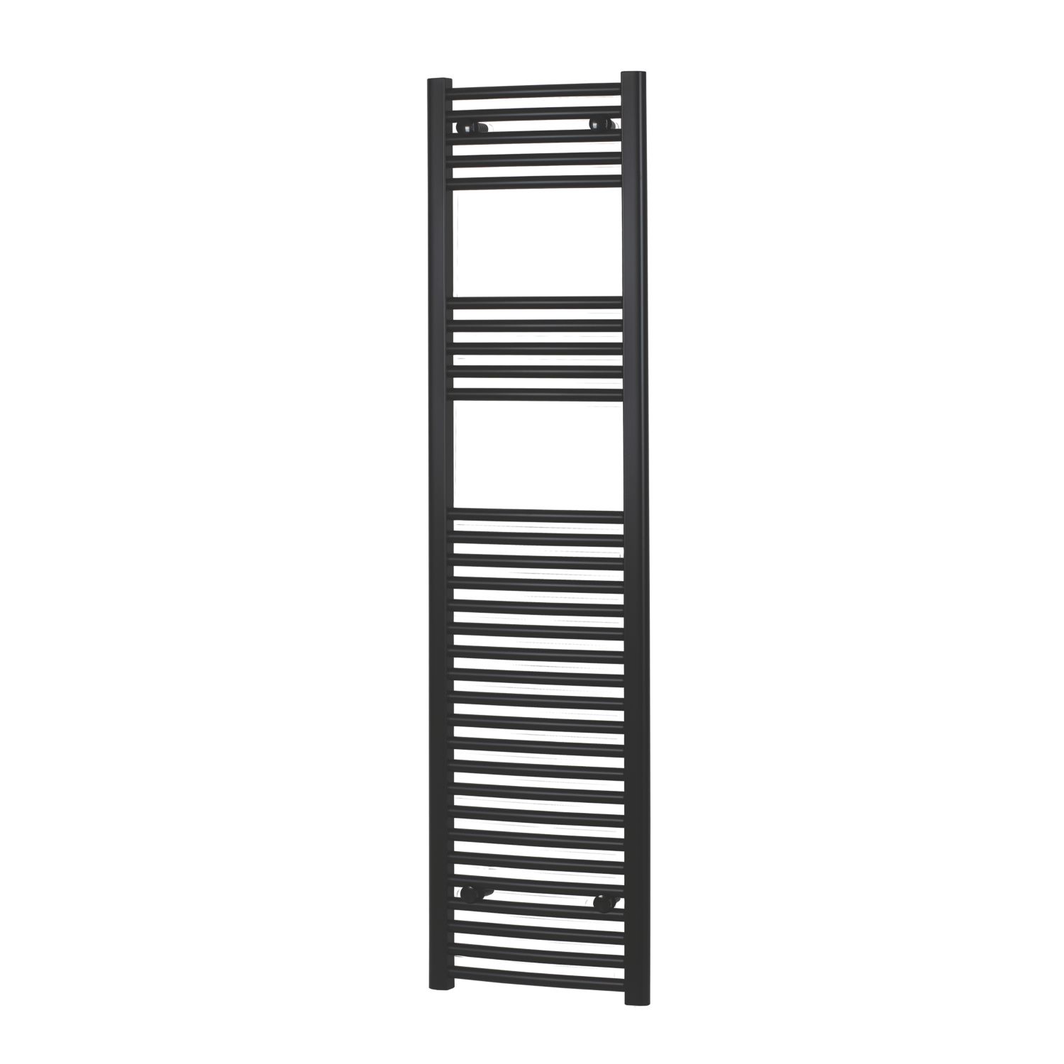 Flomasta 1600mm x 500mm 2371BTU Black Curved Towel Radiator (904RV)