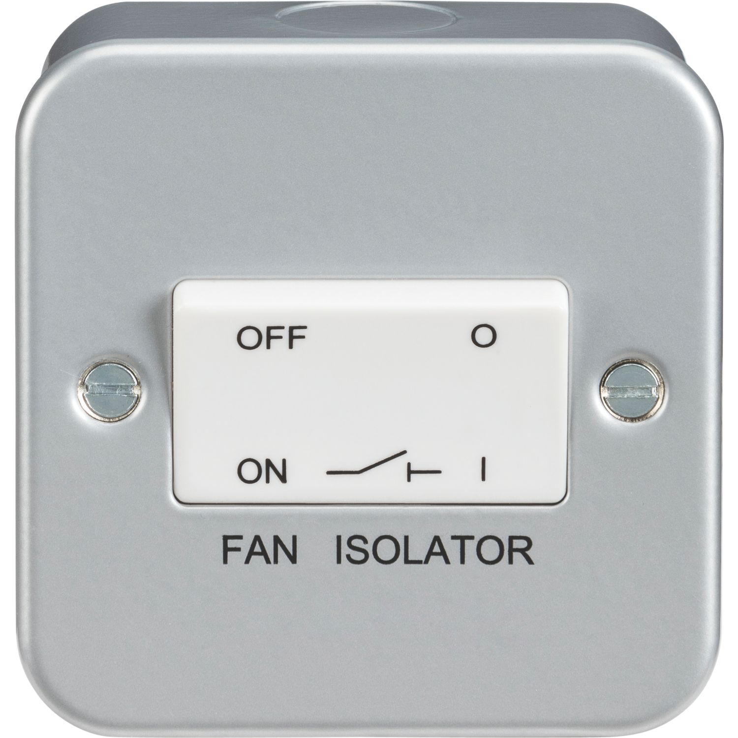 Knightsbridge 10AX 1-Gang TP Metal Clad Fan Isolator Switch with White Inserts (904VF)