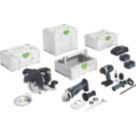 Festool 578029 18V 2 x 5.0Ah Li-Ion Airstream & Bluetooth Brushless Cordless 3 Piece Kit