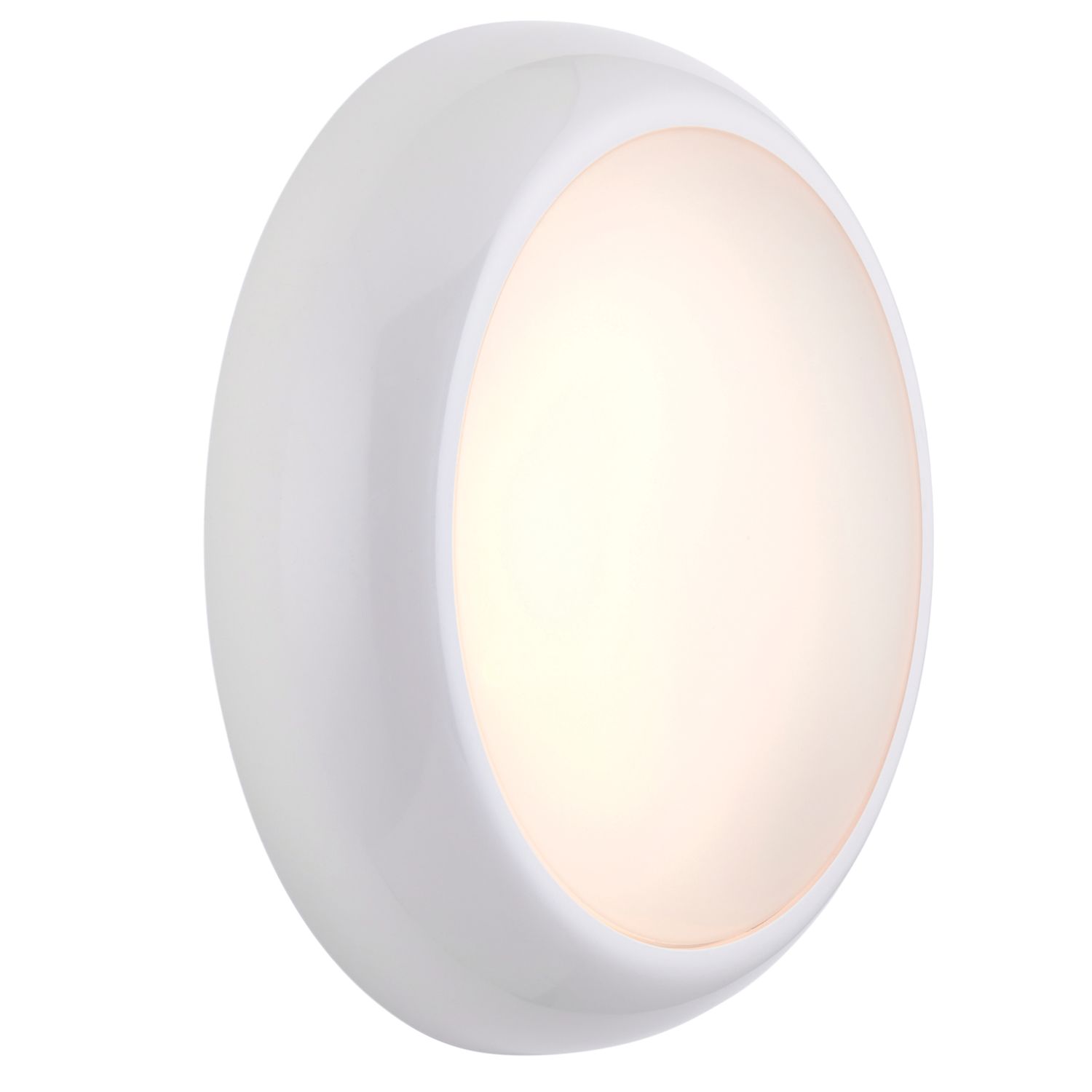 Saxby HeroPro Mini Outdoor Round LED Bulkhead Gloss White 12W 1200lm (904VX)