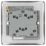 LAP  10AX 1-Gang 3-Pole Fan Isolator Switch Brushed Stainless Steel  with White Inserts