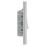 LAP  10AX 1-Gang 3-Pole Fan Isolator Switch Brushed Stainless Steel  with White Inserts