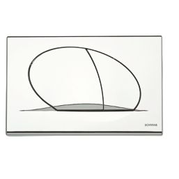 Fluidmaster Schwab Ovate Duo 257422 Dual-Flush Flushing Plate Gloss Chrome