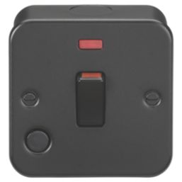Knightsbridge  20A 1-Gang DP Metal Clad Control Switch & Flex Outlet with Neon