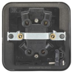 Knightsbridge  20A 1-Gang DP Metal Clad Control Switch & Flex Outlet with Neon