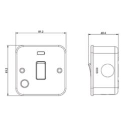 Knightsbridge  20A 1-Gang DP Metal Clad Control Switch & Flex Outlet with Neon