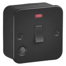 Knightsbridge  20A 1-Gang DP Metal Clad Control Switch & Flex Outlet with Neon