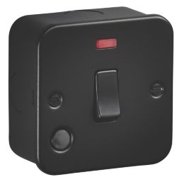 Knightsbridge  20A 1-Gang DP Metal Clad Control Switch & Flex Outlet with Neon