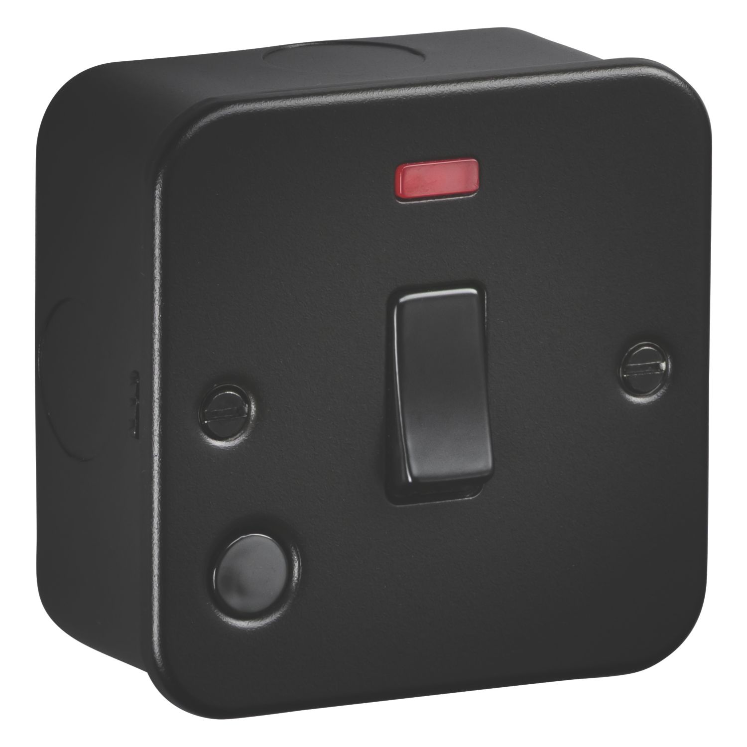 Knightsbridge 20A 1-Gang DP Metal Clad Control Switch & Flex Outlet with Neon (905AM)